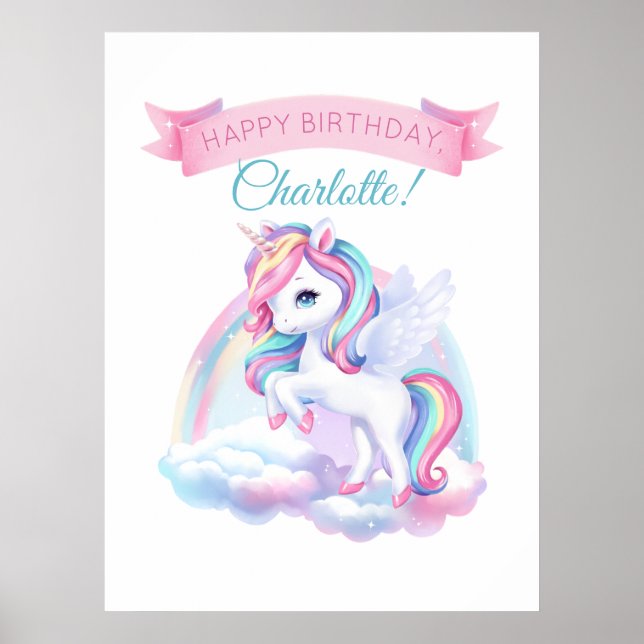 Poster zu einer magischen Geburtstagsparty. (Vorne)