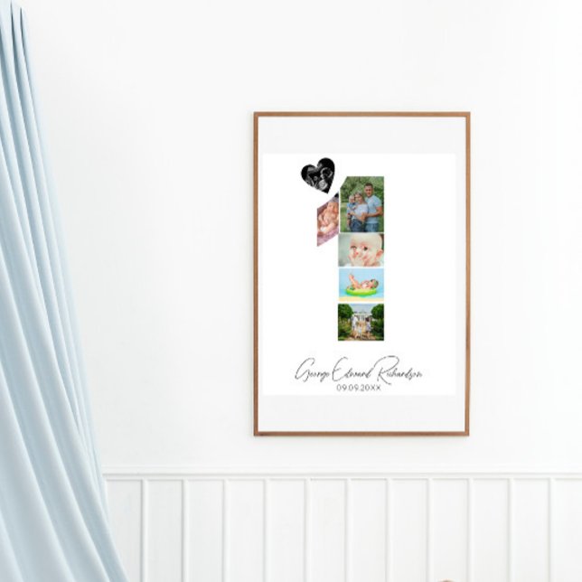 Poster zum 1. Geburtstag - Fotocollage - Erinnerun (Von Creator hochgeladen)