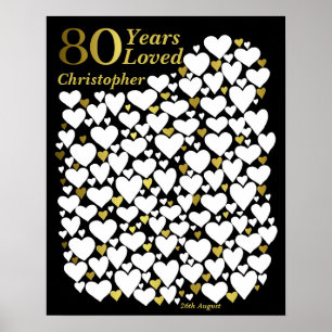 Poster zum 80. Geburtstag - 80 Jahre geliebt