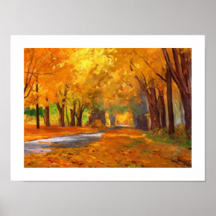 Poster zum Zeichnen im Herbst