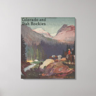 Poster zur Förderung der Colorado-Eisenbahn Leinwanddruck