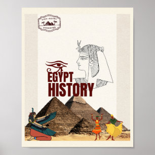 Poster zur Geschichte des alten Ägypten Pyramide