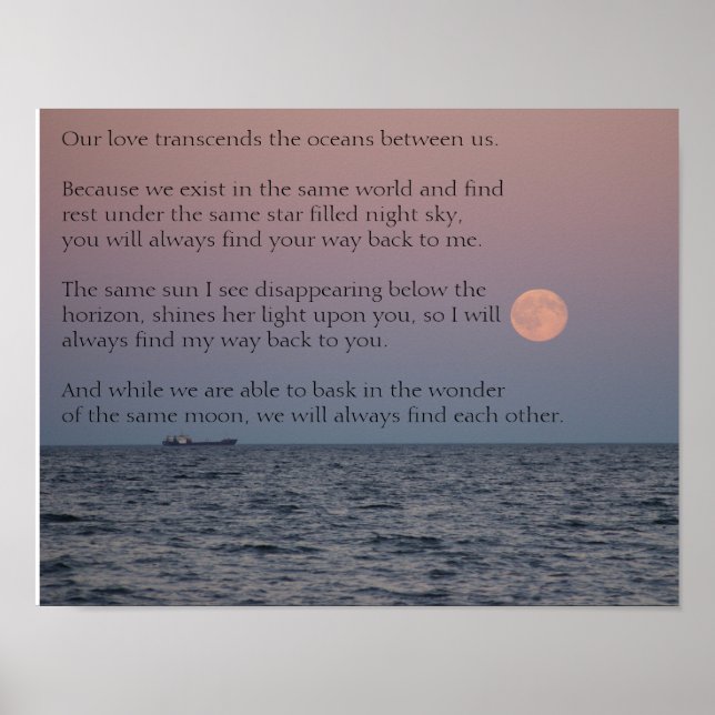 Poster zur Poesie der Liebe Lange Distanz (Vorne)