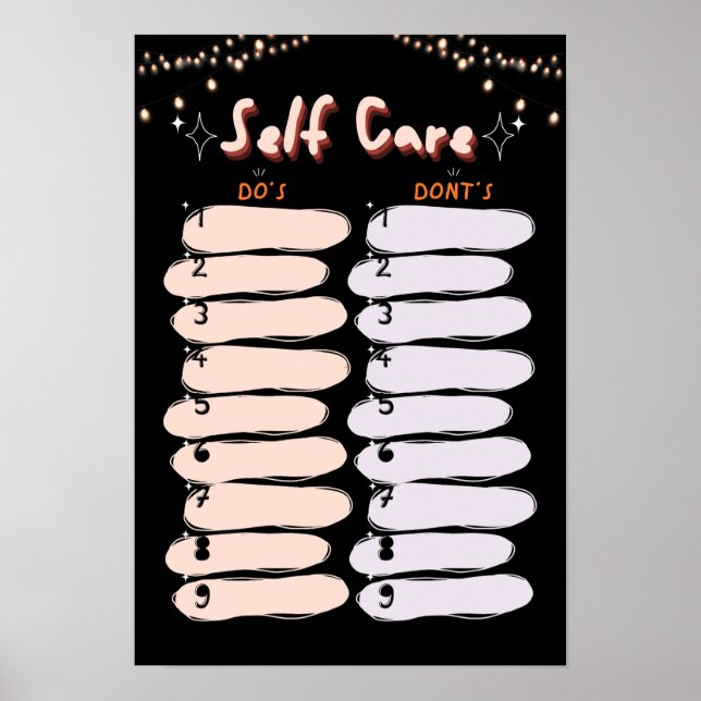 Poster zur Selbstversorgung (Vorne)