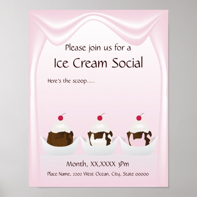Poster zur sozialen Ankündigung von Eiscreme (Vorne)