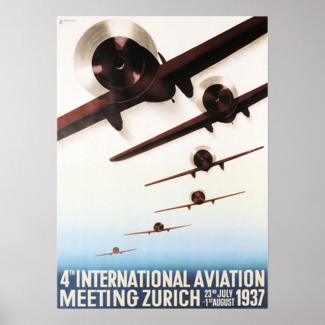 Poster ZURICH INT. AVIATION RENCONTRER l'affiche de l'avi (Devant)