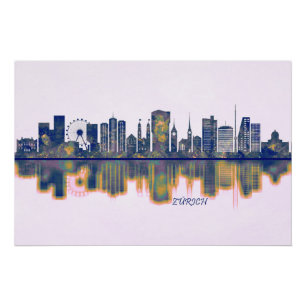 Poster Zurich Skyline