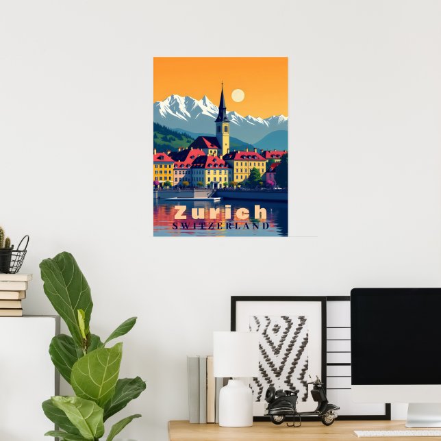 Poster Zurich Suisse Travel (Bureau à domicile)