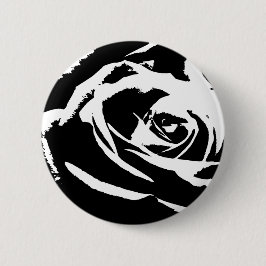Posterisierte Rose Kunst Button