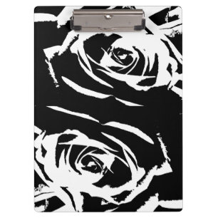 Posterisierte Rose Kunst Klemmbrett