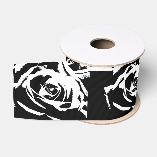 Posterisierte Rose Kunst Ripsband (Spule)