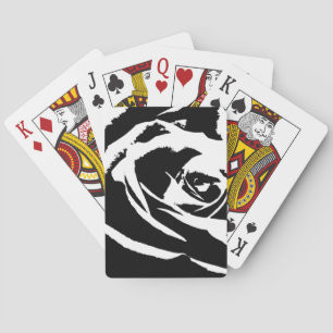 Posterisierte Rose Kunst Spielkarten