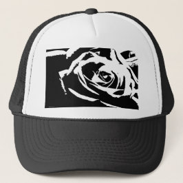 Posterisierte Rose Kunst Truckerkappe