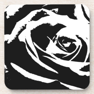Posterisierte Rose Kunst Untersetzer