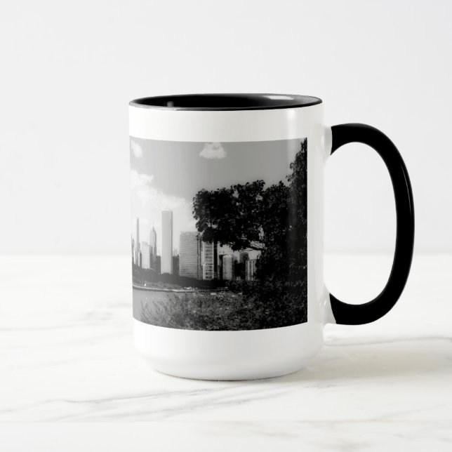 Posterized Chicago Skyline-Kaffee-Tasse Tasse (Rechts)