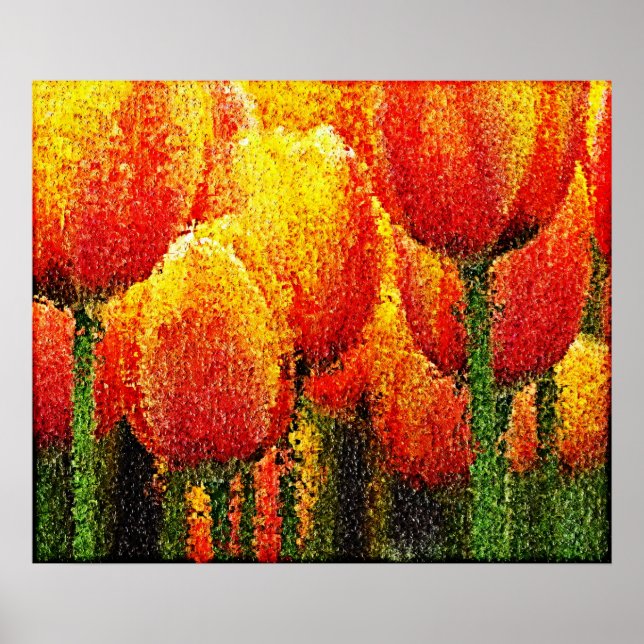 Posters d'art de peinture de tulipe Abstraite (Devant)