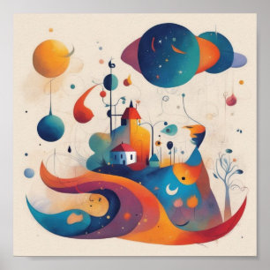 Posters d'art moderne coloré Abstrait