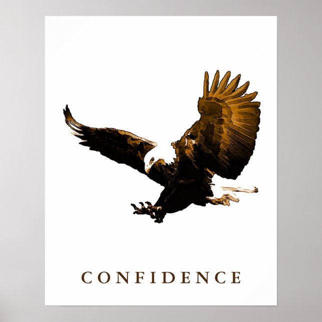 Posters d'art Motivation de l'aigle chauve confian (Devant)