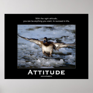 Posters de motivation de l'attitude du canard à tê