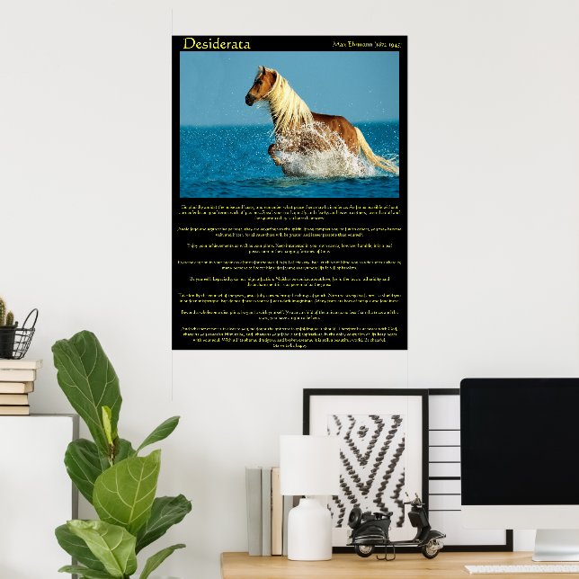 Posters du Cheval d'eau Desiderata (Bureau à domicile)