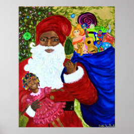 Posters du Père Noël noir - Cadeaux - Art - Afro