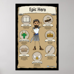 Posters en classe Epic Hero - arrière - plan NOIR