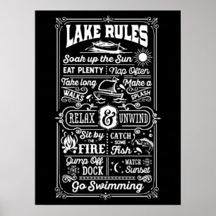 POSTERS EXTÉRIEURS - Lake Rules