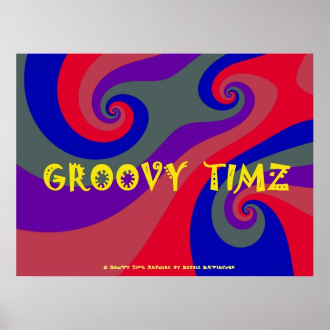 POSTERS - GROOVY TIMZ - PSYCHEDELIC MULTI FARBEN POSTER (Vorne)