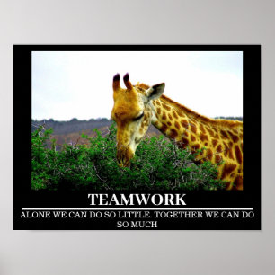 Posters Motivation de la faune Giraffe Travail d'é