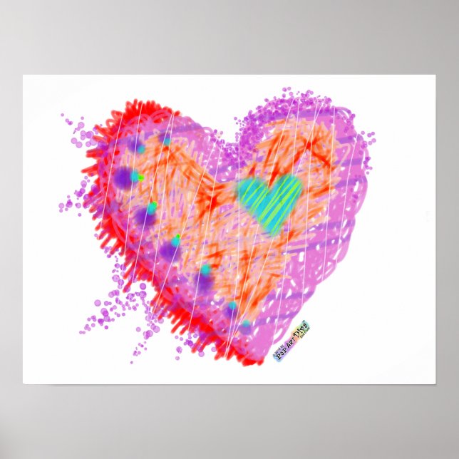 Posters, Prints - Happy Heart Poster (Vorne)