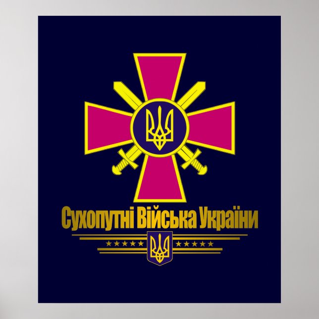Posters & Prints "Ukrainische Landstreitkräfte" Poster (Vorne)