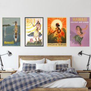 Posters vintage hawaïens