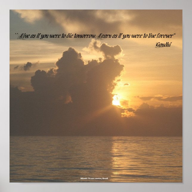 Posters : Vis comme si tu allais mourir demain. Le (Devant)
