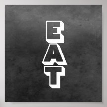 Postertypografie in der Küche grau-weiß