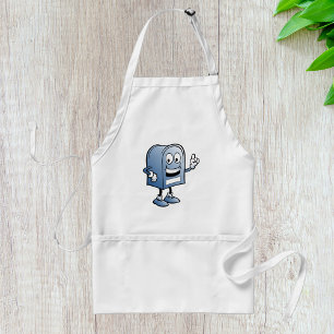 Postfach Mascot Happy Blue Postal Zeichen Schürze