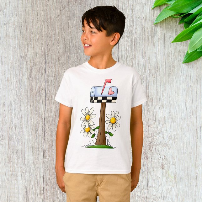 Postfach mit Daisis und Herzenflagge Country Garde T-Shirt (Von Creator hochgeladen)