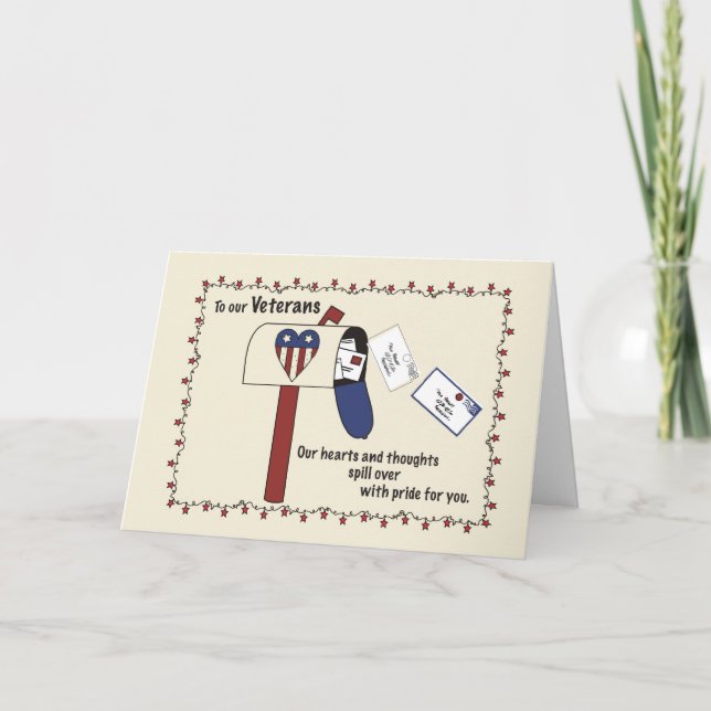 Postfachkarten am Veteranentag Dankeskarte (Vorderseite)