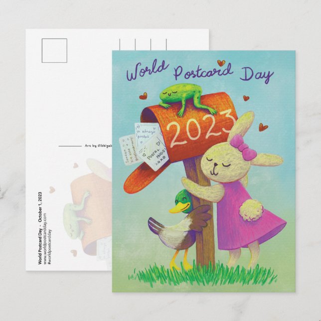 Posthäuser (Weltpostkartentag 2023) Postkarte (Vorne/Hinten)