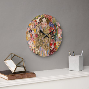 Posthumes Porträt der Ria Munk von Gustav Klimt Große Wanduhr