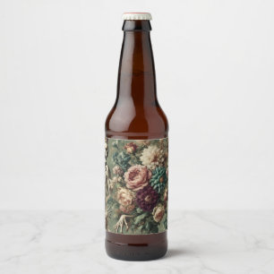 Posthumous Heartache - Gothic Floral Design Bierflaschenetikett