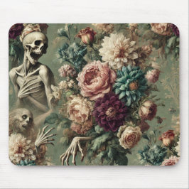 Posthumous Heartache - Gothic Floral Design Mousepad
