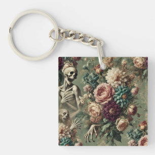 Posthumous Heartache - Gothic Floral Design Schlüsselanhänger