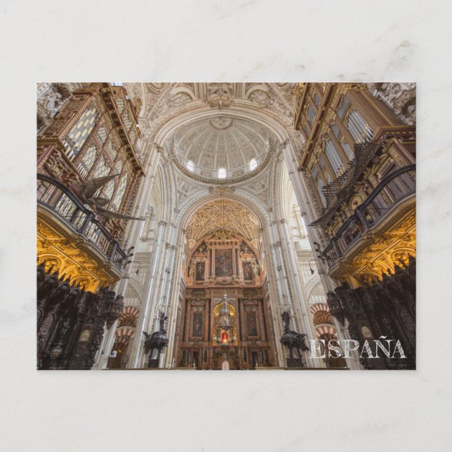 Postinnere mezquita de Córdoba en España Postkarte (Vorderseite)