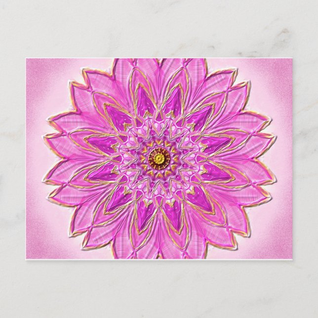 Postkarte 01 "Magenta Healing" von MandalaDesign (Vorderseite)