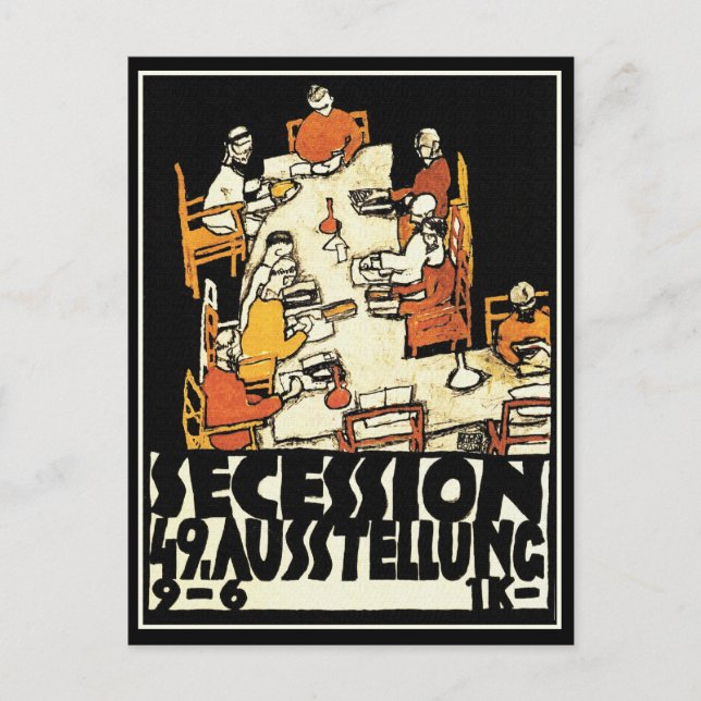 Postkarte 49. Secession von Schiele (Vorderseite)