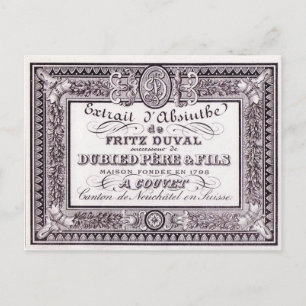 Postkarte Absinthe Duval