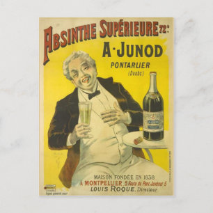 Postkarte Absinthe Junod
