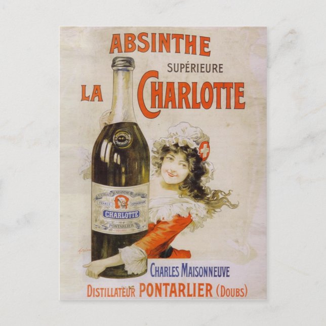 Postkarte Absinthe La Charlotte (Vorderseite)