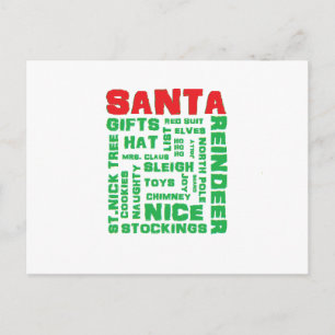 Postkarte "All About Santa"