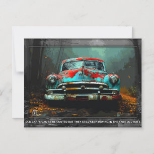 Postkarte Altes Auto